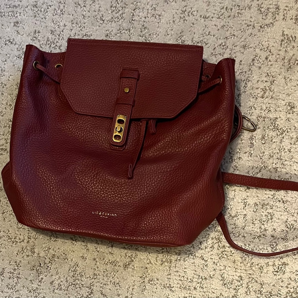 Lightly Used LIEBESKIND BERLIN BACKPACK - Burgundy